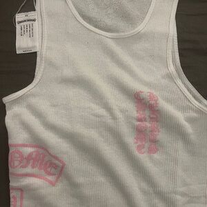 Chrome Hearts Ribbed Tank Top Pink NEW!!